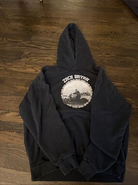 Black Graphic Crewneck Hoodie - Men's Pullover Sweater